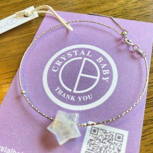 Crystalbabyhkyyc  🔮 STAR-sharped moonstone S925 sterling silver bracelet
